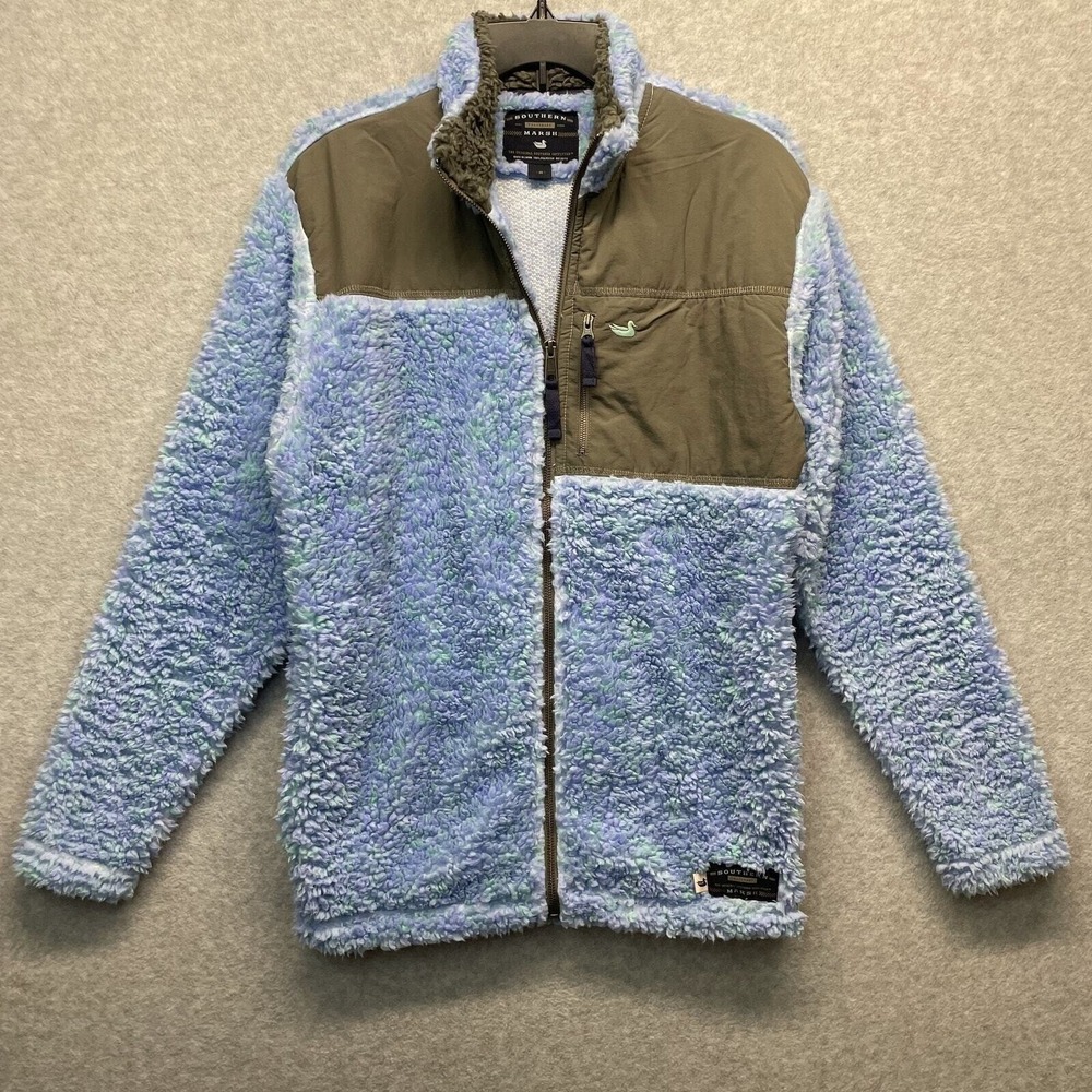 Southern Marsh Blue Ridge Sherpa Jacket Womens Small Lilac Mint Full Zip Light